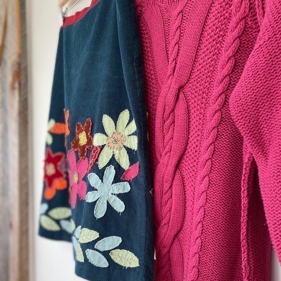 J. Jill cable knit sweater with raglan sleeves and mock turtleneck, NWT - Picture 2 of 13